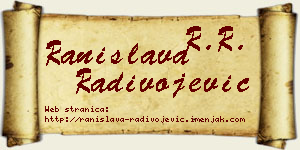 Ranislava Radivojević vizit kartica